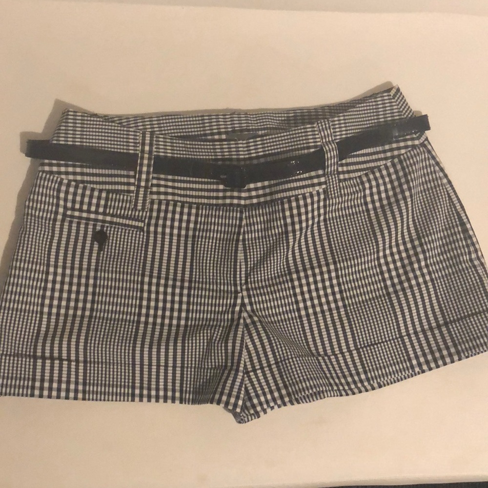 Black & White Plaid Shorts